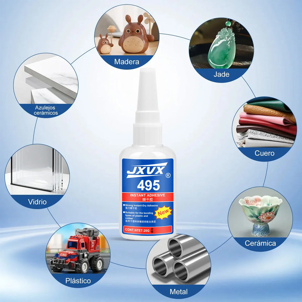 401 Super Glue,Cyanoacrylate (CA) Glue with Anti-Clog Caps & Precision Microtips For,Crafts,Furniture Shoe Ceramic Glass Plastic