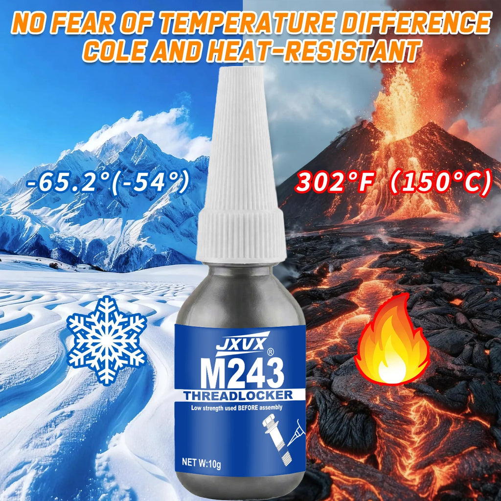 Blue Threadlocker 243 Nut and Bolt Fixer,Threadlocker Airtight Sealing Fixer Fasteners Anaerobic Glue for Metal,Screw Adhesive,A