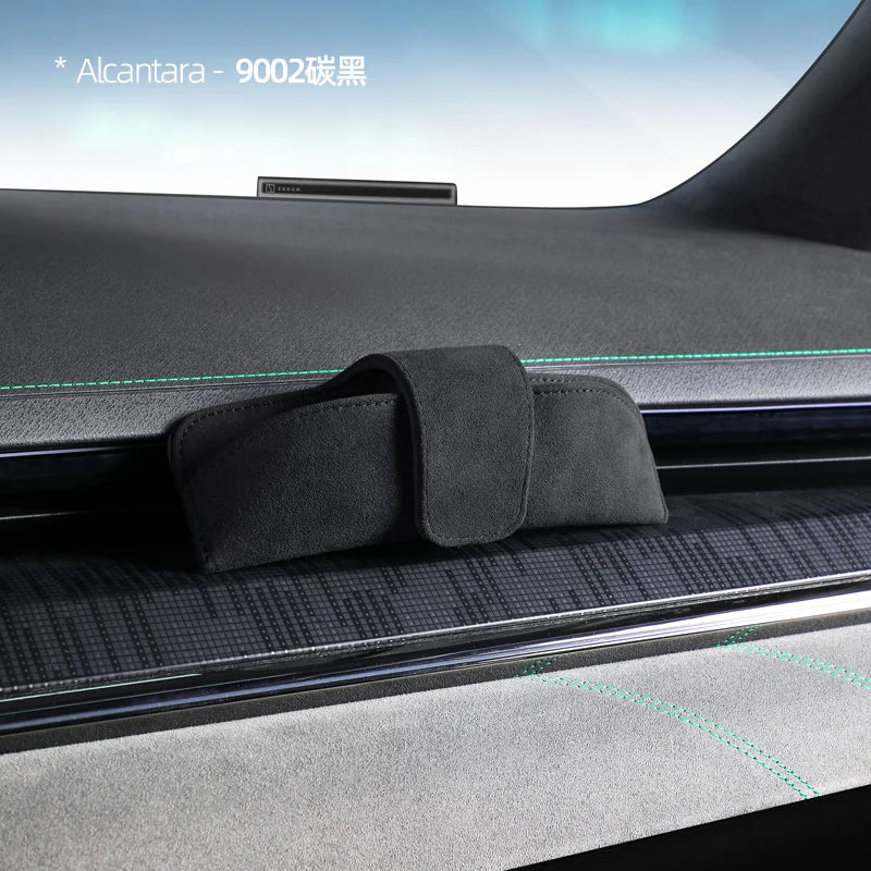 Alcantara Suede Magnetic attraction Car Glasses Case Storage Box Sunglasses Holder For ZEEKR 001