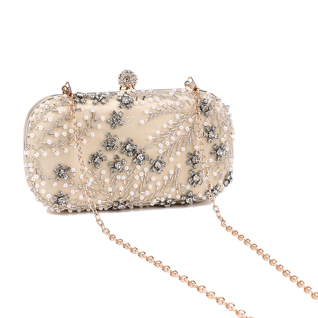 Satin Diamonds Party Hight Quality Women Day Clutch Diamonds Gift Wedding Evening Bags New Arrival Shoulder Chain Purse
