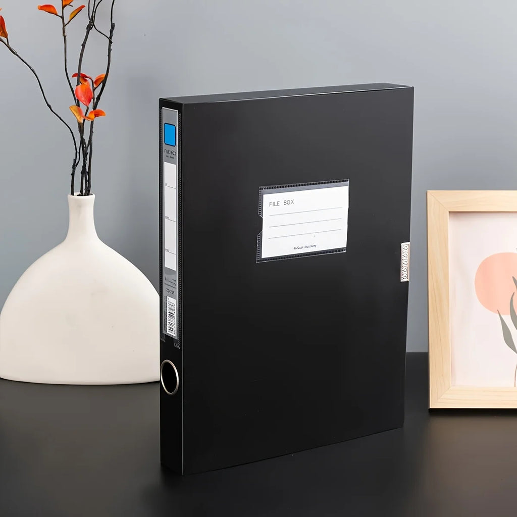 1pcs Foldable A4 File Folders, Large Capacity PP Document Storage Boxes, Suitable for Office, School, Back to School Season
