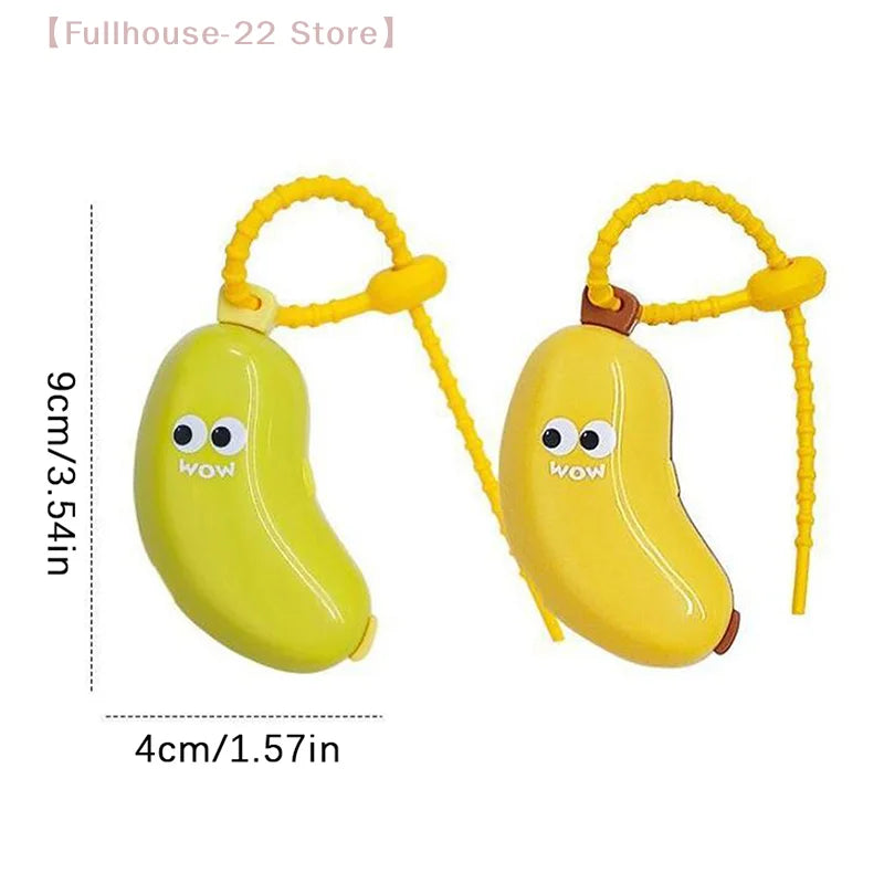 【MAX-22】2-in-1 Banana Toothbrush Head Cover Travel Protector Case Portable Toothpaste Capsule Holder