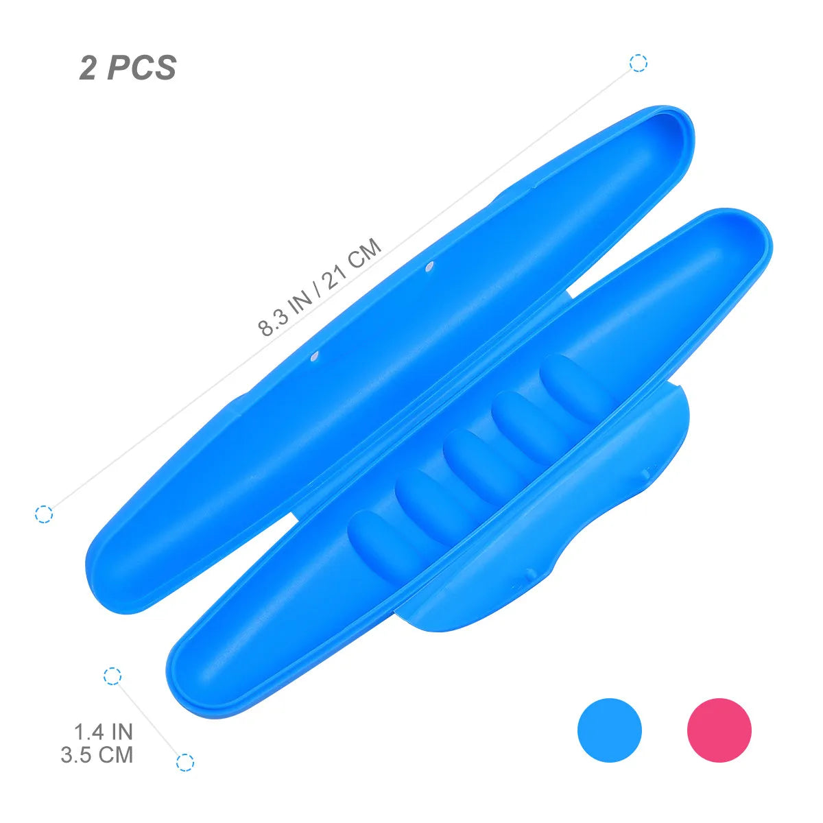 2Pcs Portable Toothbrush Box ABS Travel Storage Case Seal Lock Protective Carrying Box Lightweight for Home Camping Outdoors