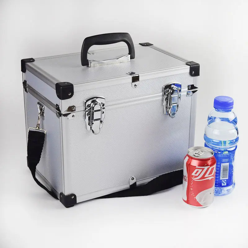 Large Aluminum Tool Box Portable Safety Equipment Toolbox Instrument Case Hardware Storage Box Suitcase with Shoulder Strap