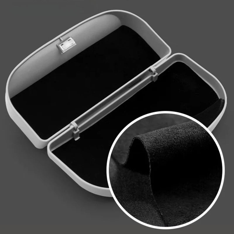 Car Glasses Box Portable Car Sunglasses Holder Anti-scratch Protection Glasses Holder Eyeglass Case Sun Visor Car Lenses Holder