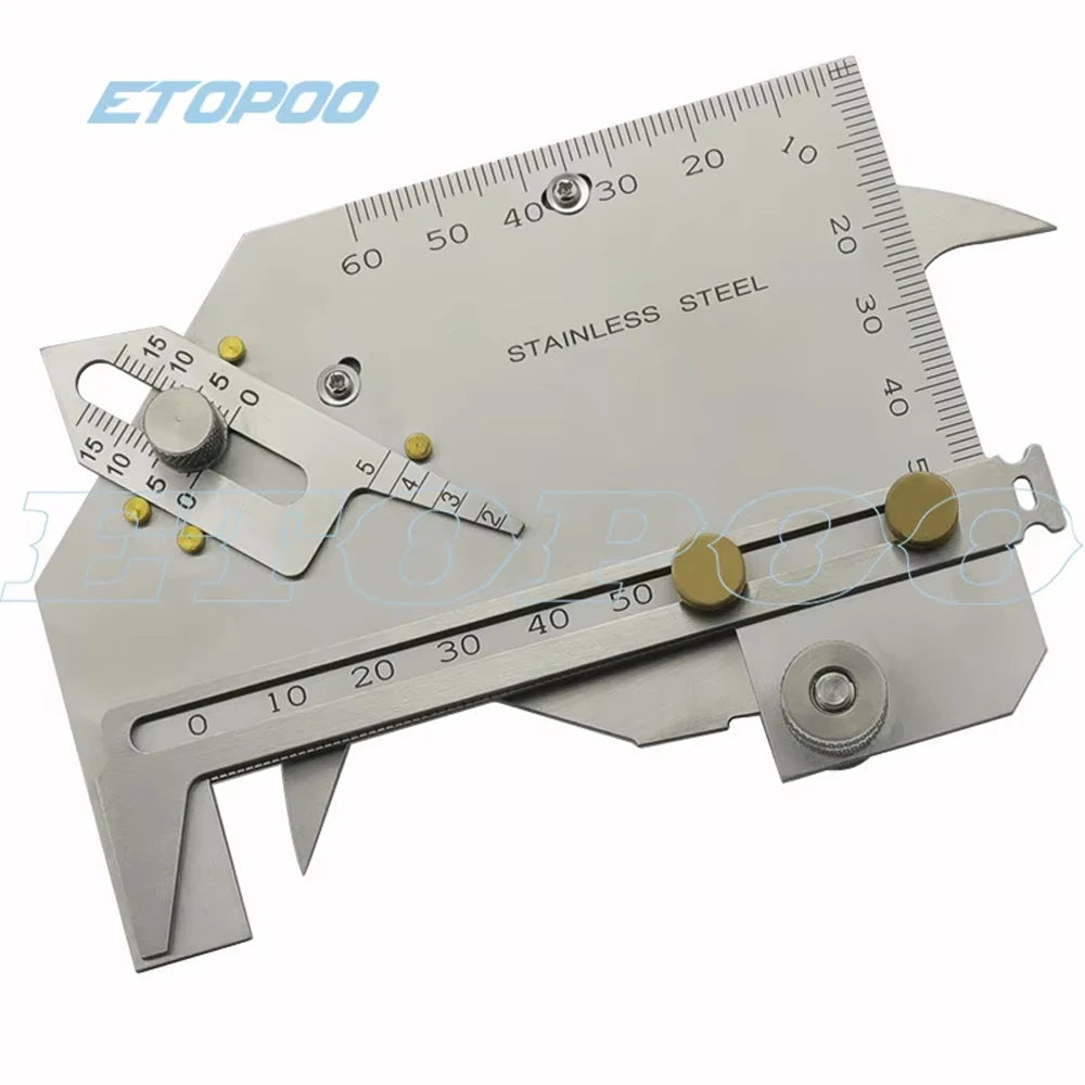 Welding Angle Gauge, WGU-8M Welding Seam Gauge Vernier Caliper Welding Inspection Tool, MG-8 Welding Angle Ruler