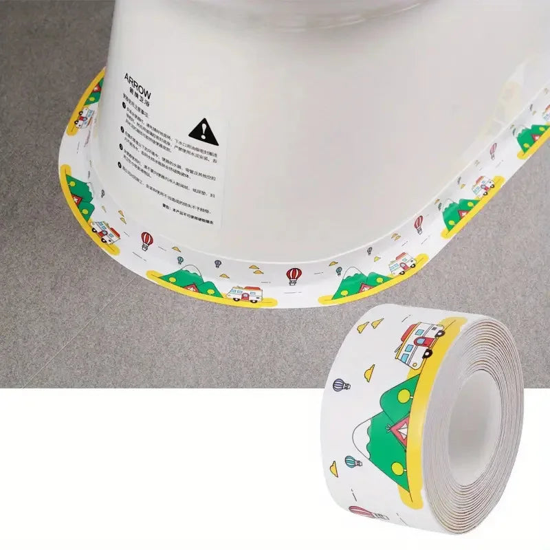 Self Adhesive Caulking Tape for Toilet Base Sealer, Kitchen, Bathroom, Sink,Shower,Bathtub Edge Protector,PVC Caulk Strip Decor