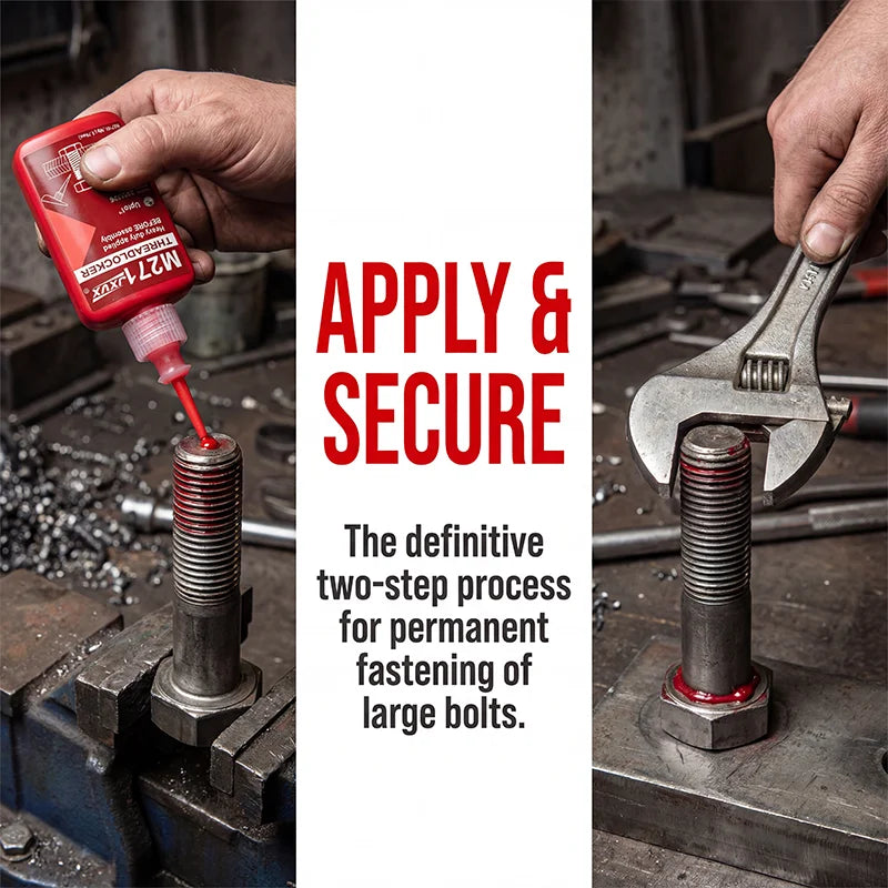 50g Medium Strength Red Threadlocker Anaerobic Adhesive, Red Metal Adhesive Thread Locking Agent Is Suitable for Nuts, Bolts and Fasteners to Prevent Loosening.