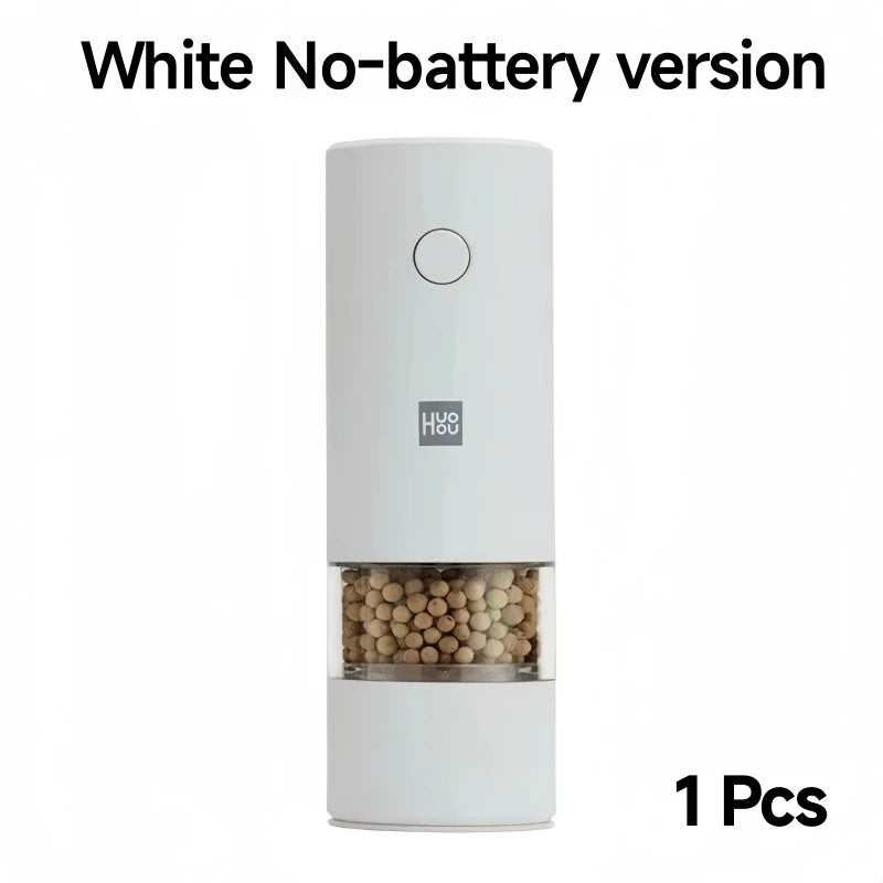 XIAOMIYOUPIN Huohou Electric Grinder Automatic Mill Pepper And Salt  LED Light 5 Modes Peper Spice Grain Pulverizer For Cooking