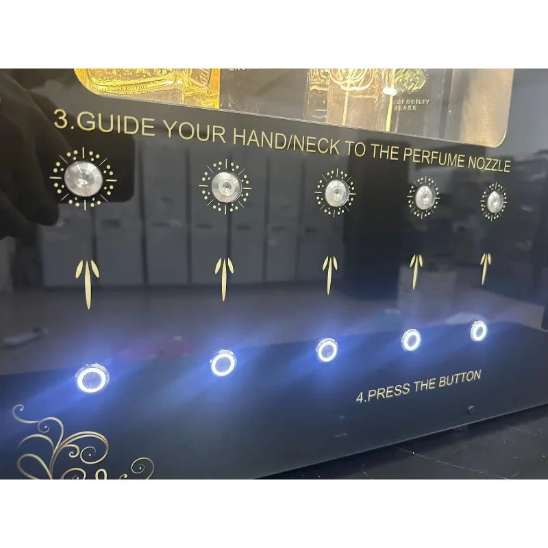 Customized USA 43 Inch Touch Screen Automatic Refillable Fragrance Vending Machine Base Stand LED Lights