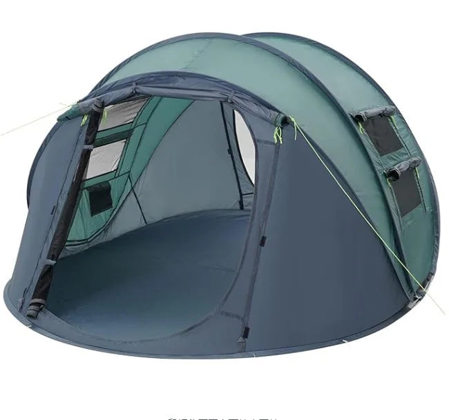 Multi-Person Easy Pop-Up Tent for Big Families Portable One Bedroom Structure for Outdoor Camping for 2/3/4/5/6 People
