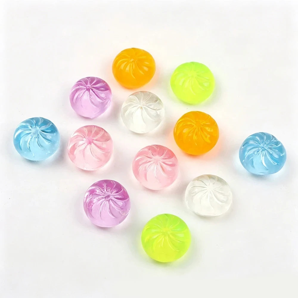5Pcs Mini Dumplings with Steamer Bun Squeezable Toys Set Soft Stress Relief Crystal Squishy Fidget Sensory Toy Party Favors Gift