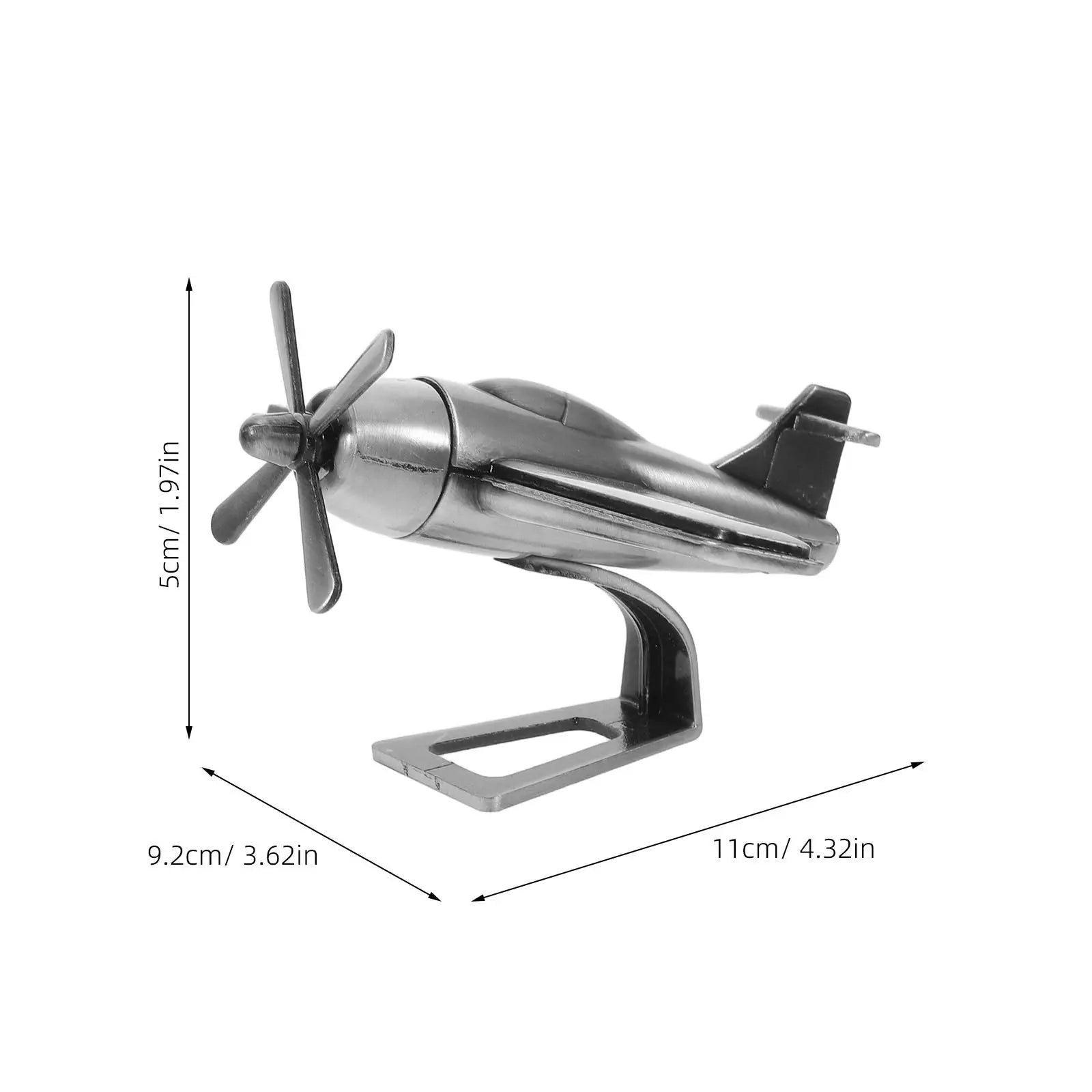 Mini Retro Diecast Propeller Airplane Decorative Metal Plane for Boys Birthday Party Favor Home Office