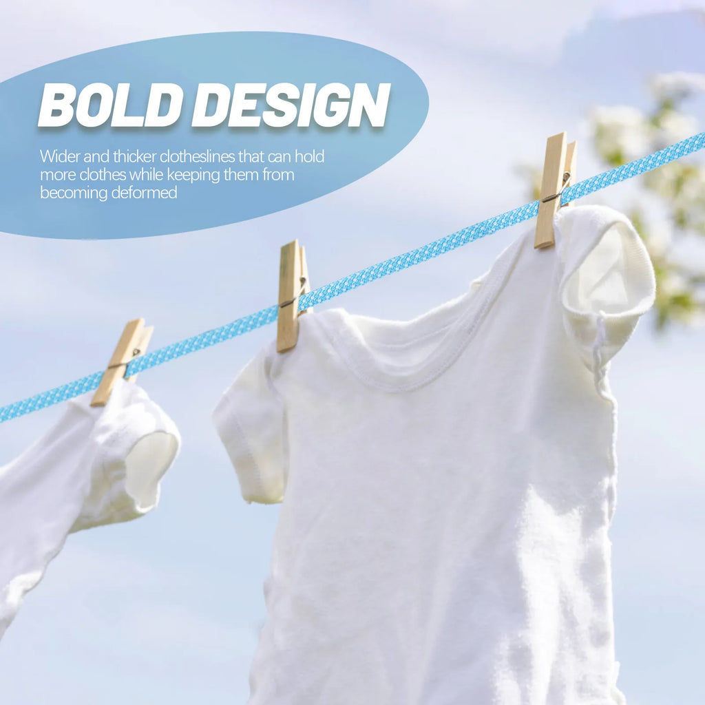 Thick Windproof Clothesline Rope Wear Resistant Portable Outdoor Travel Camping Drying Line for Light Clothes Socks Laundry