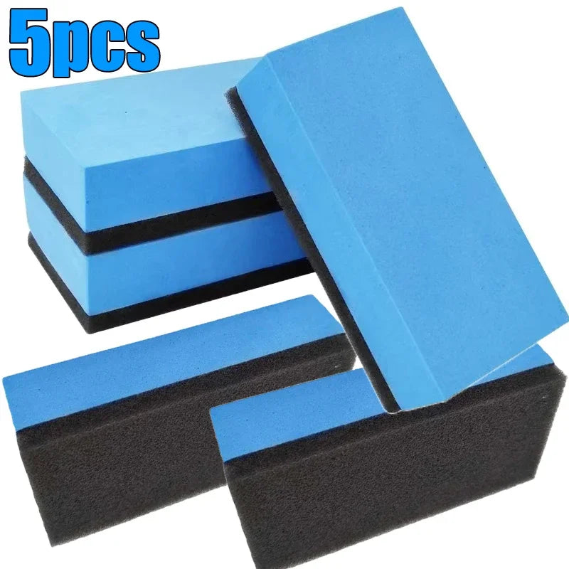 1/30PCS Car Ceramic Coating Sponge Applicator Glass Nano Wax Coat Sponges Blue Square Sponge and Cloth Car Cleaning Brush