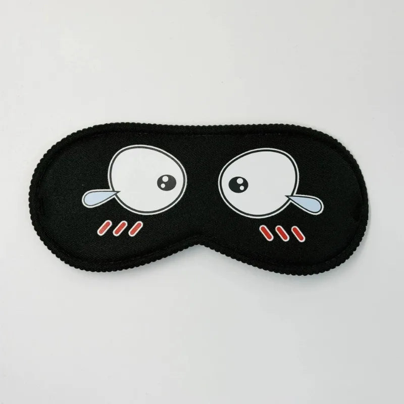 Cute Cartoon Sleep Mask Light Blocking Comfort Concave Eye Blindfold Soft Travel Sleeping Eye Mask for Women Men