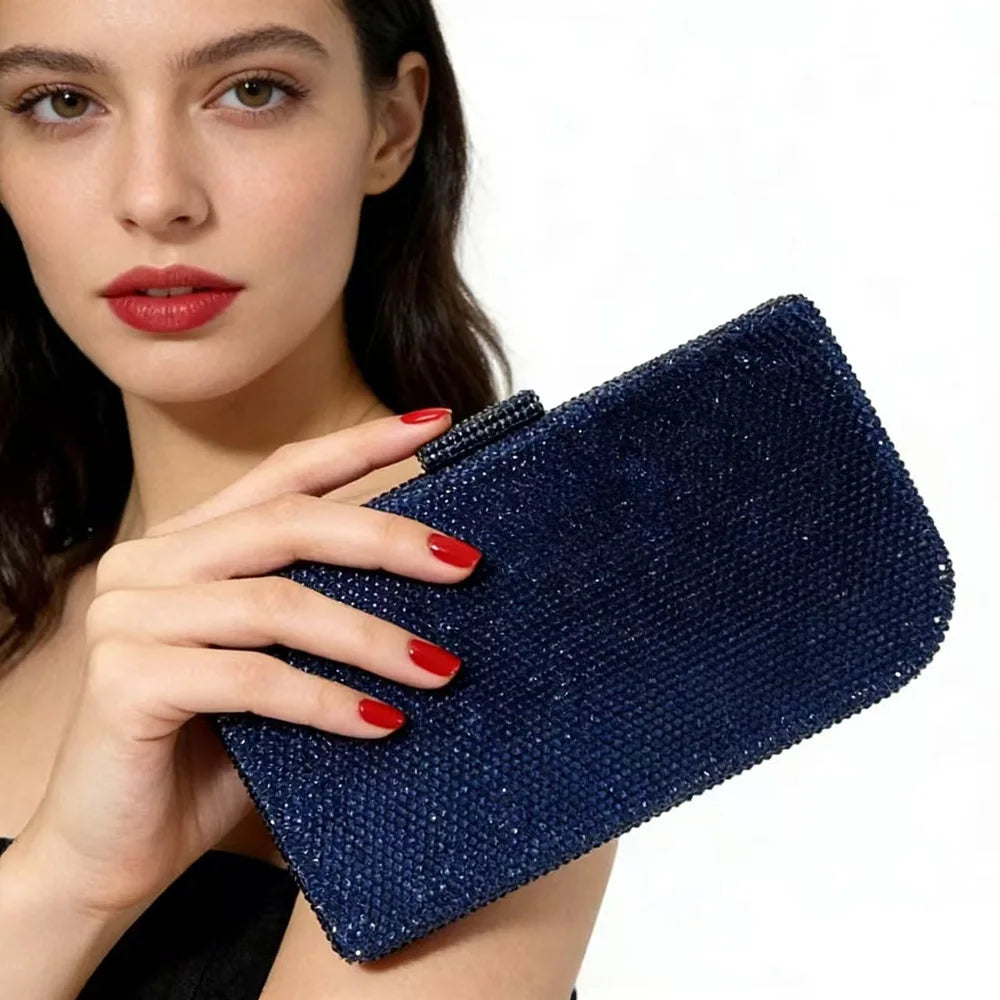 Makeup Rhinestone Wedding Dinner Bag Crystal Hot Diamond Women's Shoulder Evening Bag