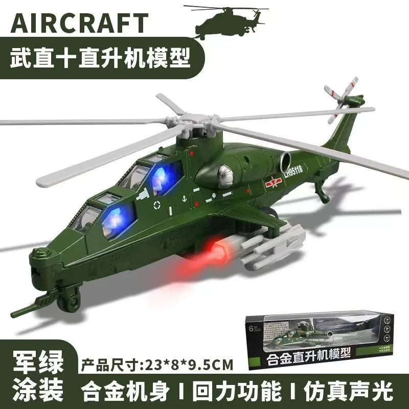Souvenir Toys Airplane US M22/WZ-10 Helicopter/French Rafale Aircraft Scale Fighter Collection Diecast Metal Alloy Plane
