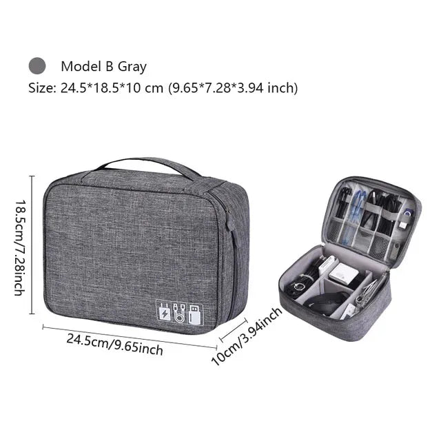 Travel Cable Bag Portable Digital Storage Pouch Waterproof Electronic Accessories Storage Bag Travel Cable Organizer Bags