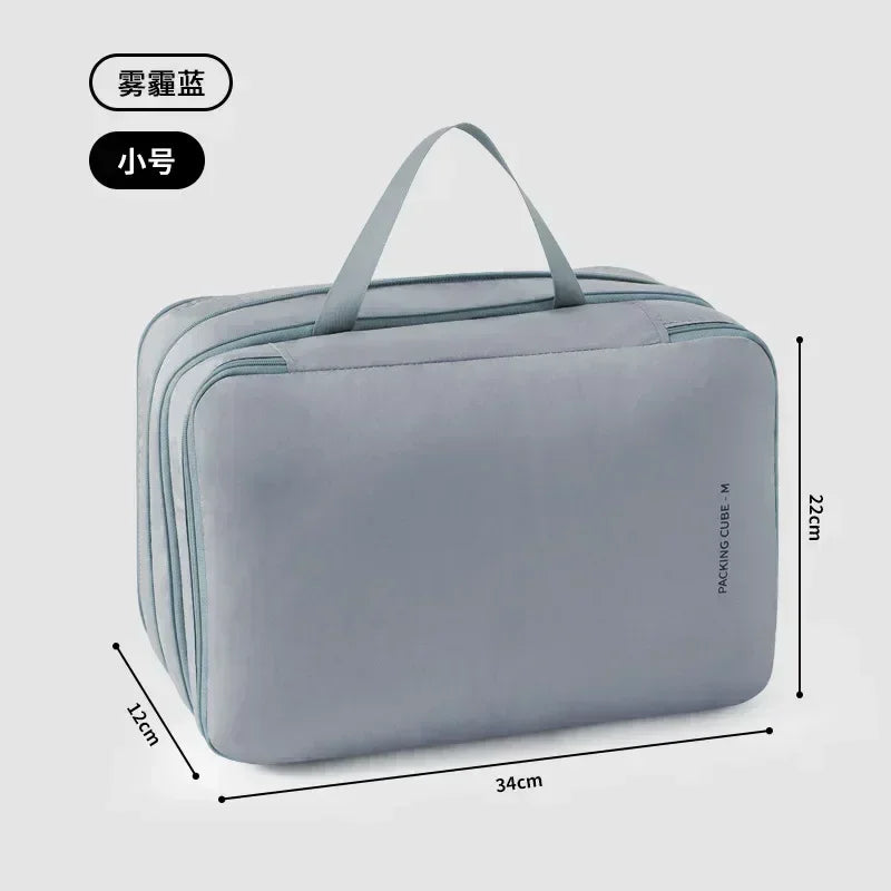Travel Bag Compression Packing Cubes Double-sided Large Capacity Storage Bags for T-shirt Down Jacket Business Travel Supply