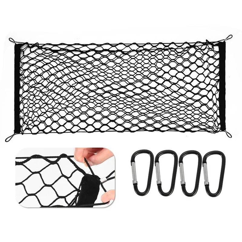 Universal Nylon Mesh Nets Stretchable Car Interior Mesh Network Pocket Car Trunk Net Elastic Luggage Net Cargo Organizer Storage