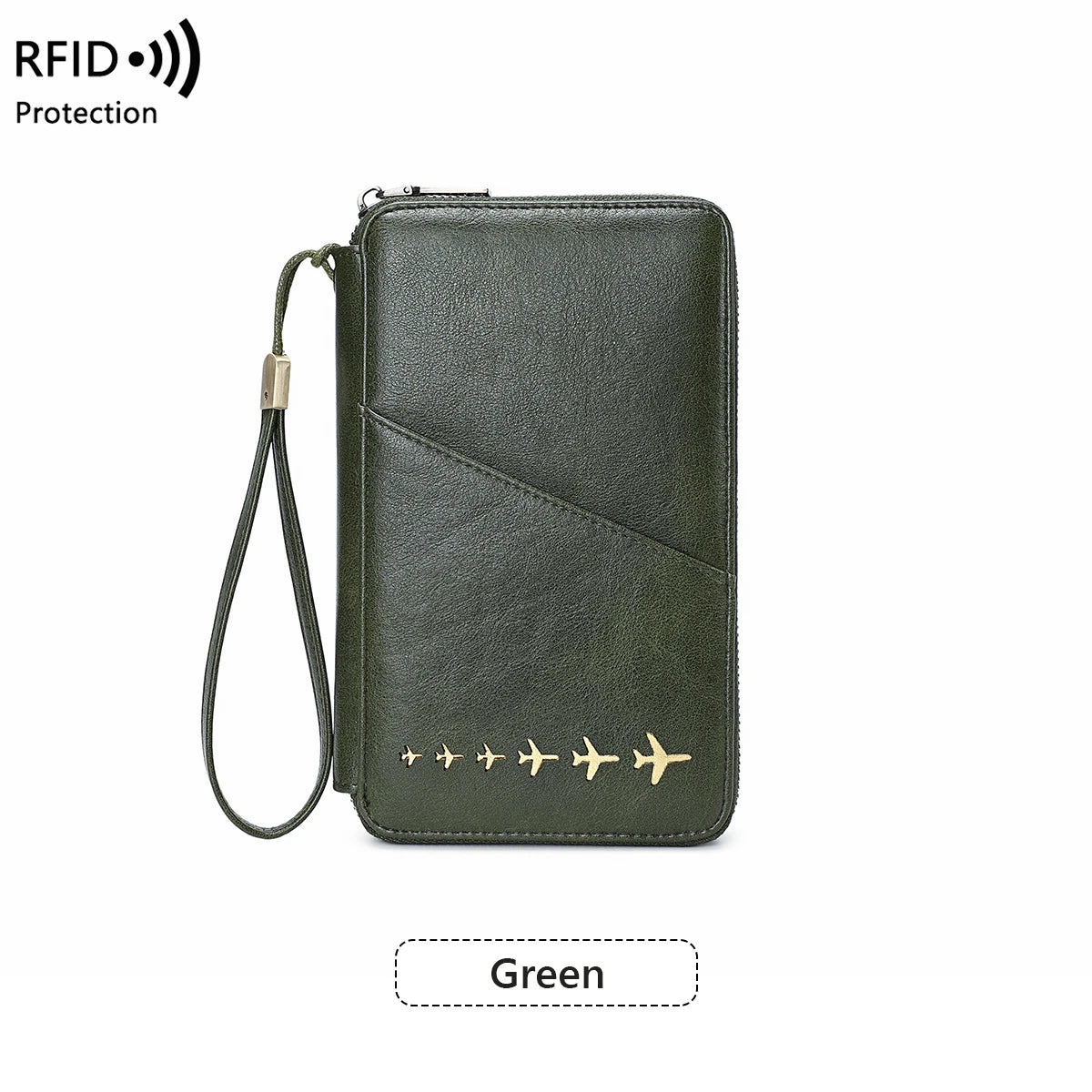 New Family Passport Holder Wallet RFID Blocking Travel Document Storage Bag Women Men Multifunctional PU Leather Passport Wallet
