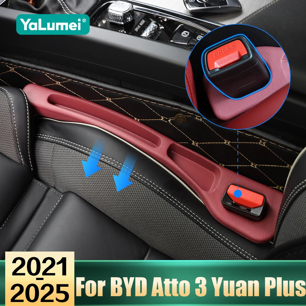 Car Accessories For BYD Atto 3 Yuan Plus EV 2021 2022 2023 2024 2025 Seat Gap Plug Leak Proof Strip Seam Storage Box Cushion
