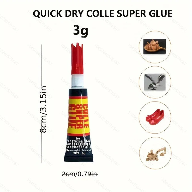502 Liquid Super Glue Adhesive Cyanoacrylate For Super Strong Shoes Leather Wood Metal Glass Rubber Instant Bond Nail Gel