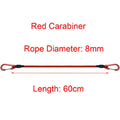 30-210cm Luggage Fixed Strap Elastic Rope Camping Equipment 8mm Tent Elastic Strap Extendable Hook Type