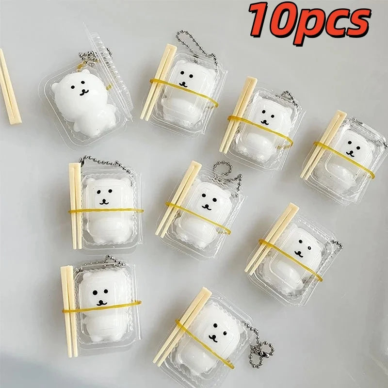 Lunch Box Squishy JOKE Bear Kawaii Squishy Toys Bag Cute KEY Pendant Pinching Squeezeing Decompression Toy Party Birthday Gifts
