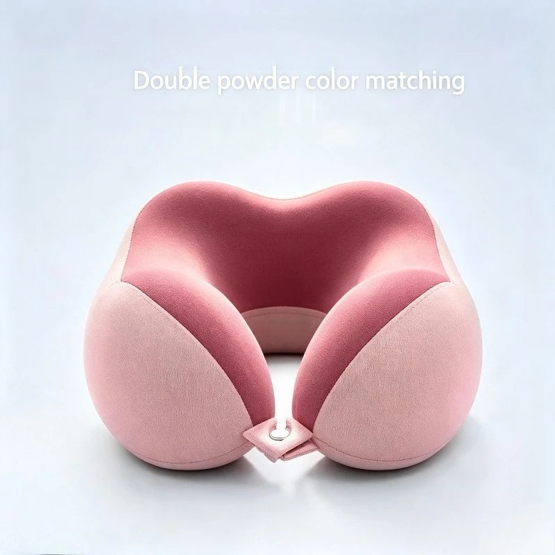 1pc U Shaped Memory Foam Neck Pillow, Comfortable Travel Pillow for Airplane Napping Office Use, Soft Support,Travel essentials