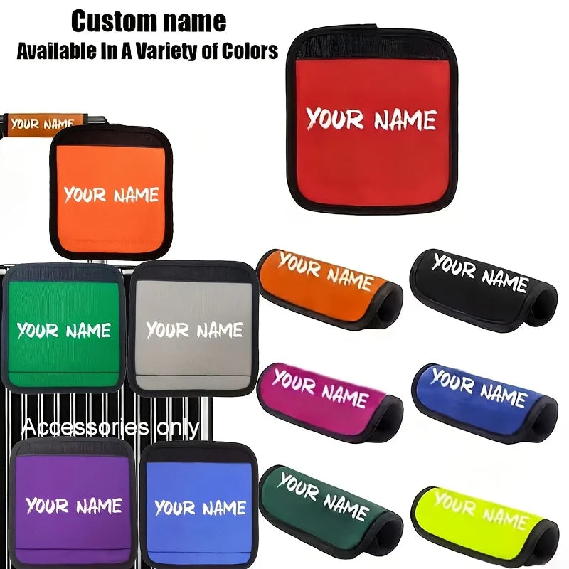 Custom Name Travel Essential Luggage Handle Cover with Personalized Text, Ideal for Protecting Your Hands And Bag Handle