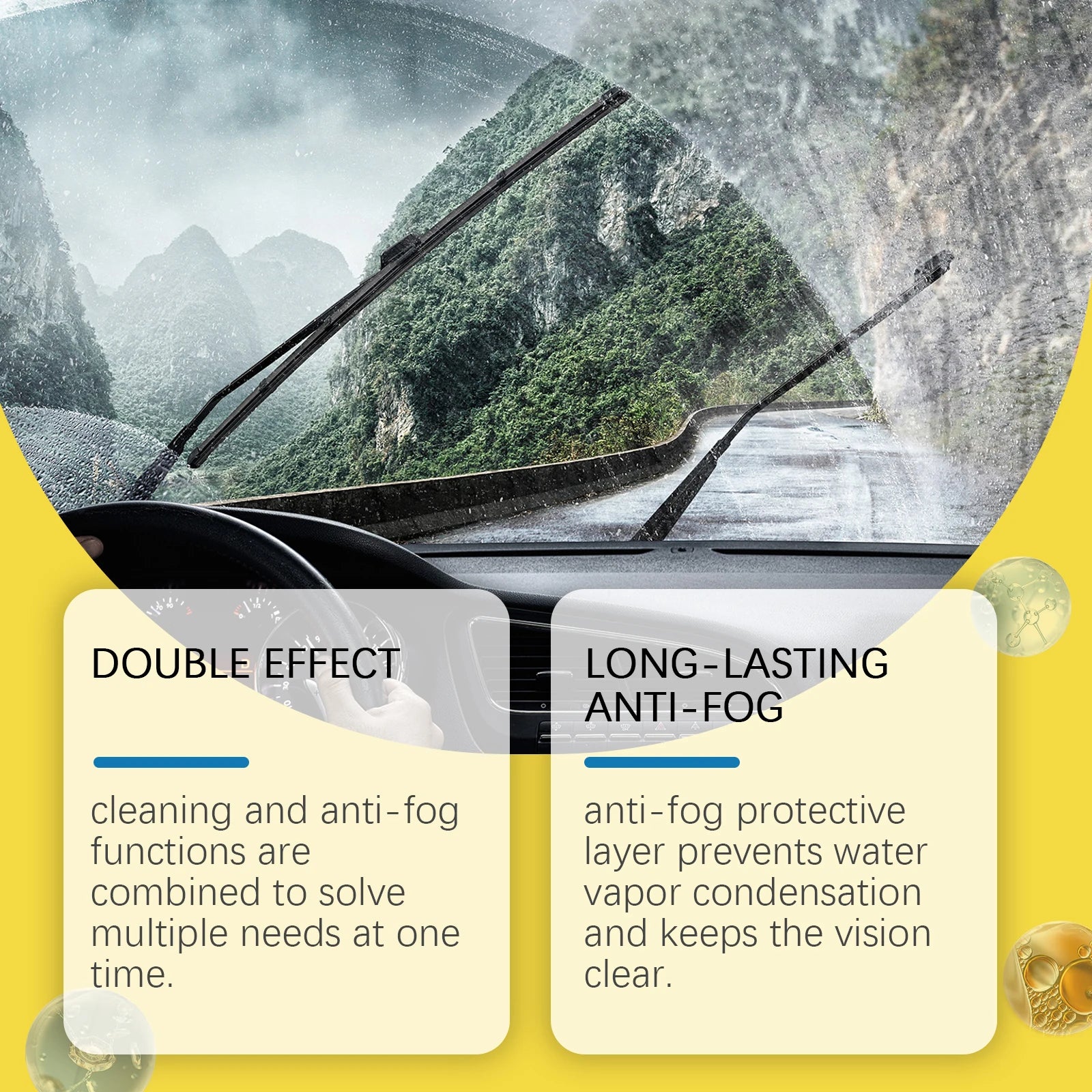 Car Windshield Repellent Spray Auto Anti-Rain Waterproof Hydrophobic Cleaner Glass Window Cleaning Polishing Car Detailing