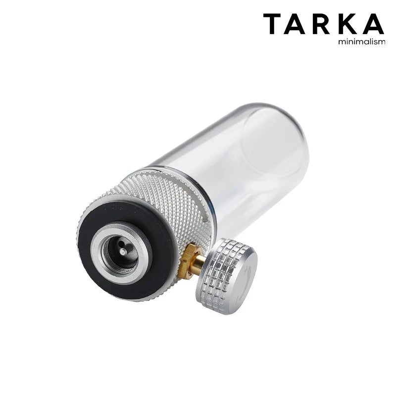 Candlestick-Style Metal Gas Lantern Coreless Vapor Lamp for Ambient Camping Tent Lighting Canopy Outdoor Portable Light