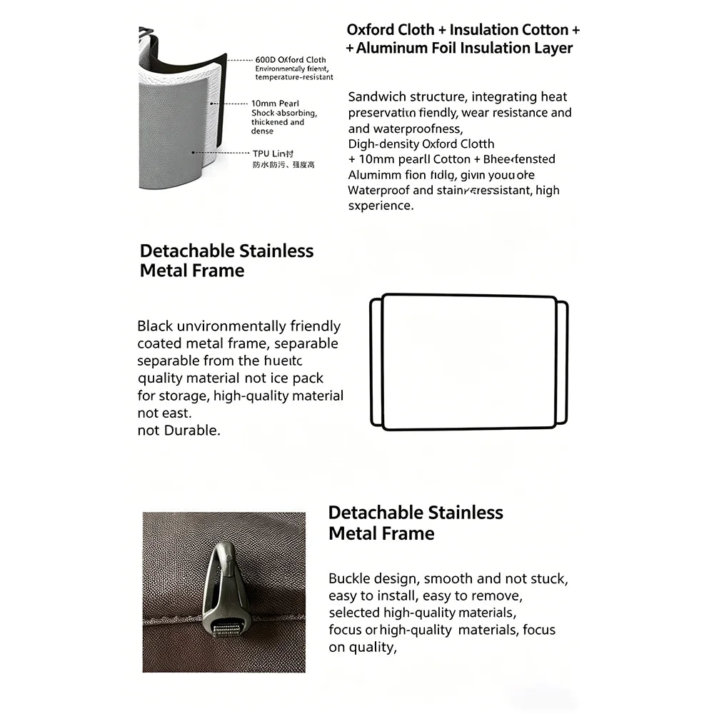 1Unit IGT Ice Bucket Camping Table Incubator Refrigerated Picnic Iced Drink Ice Bag Water Storage Insulation Bag