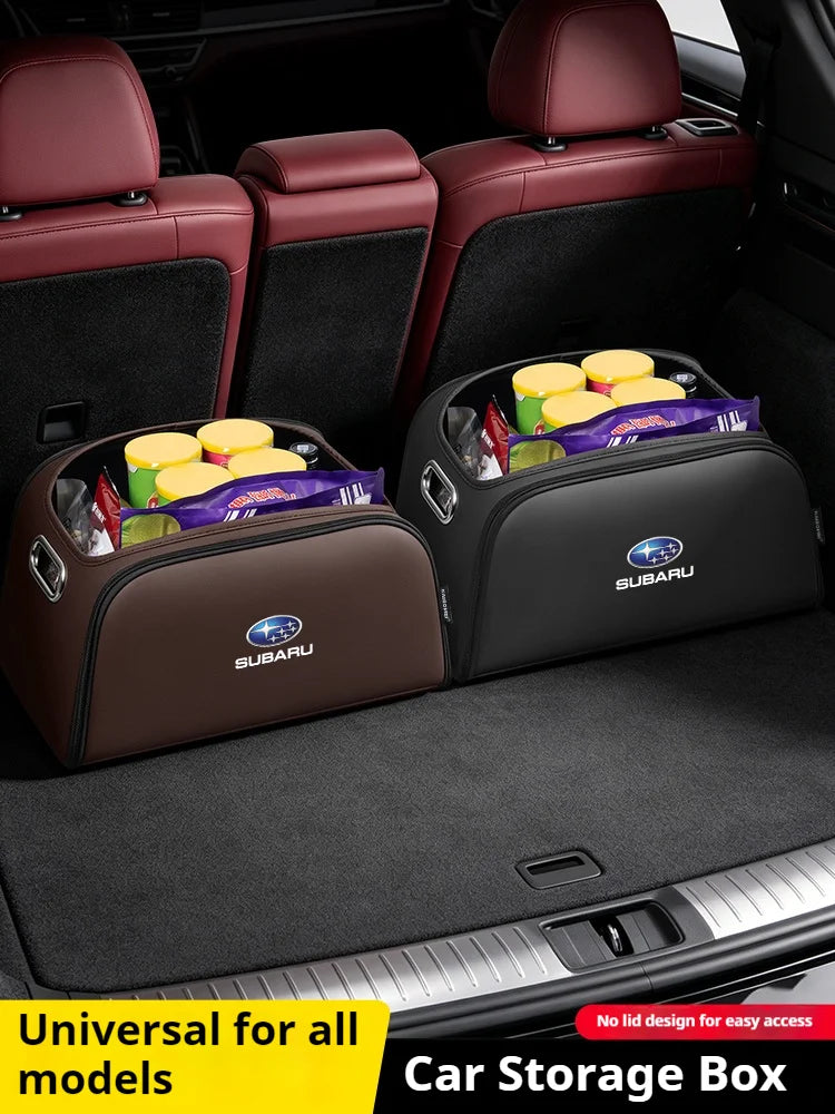 For Subaru Outback Brz Wrx Xv Ascent Forester Impreza Legacy Car Trunk Storage Box Leather Folding Storage Organizer Bag Tool