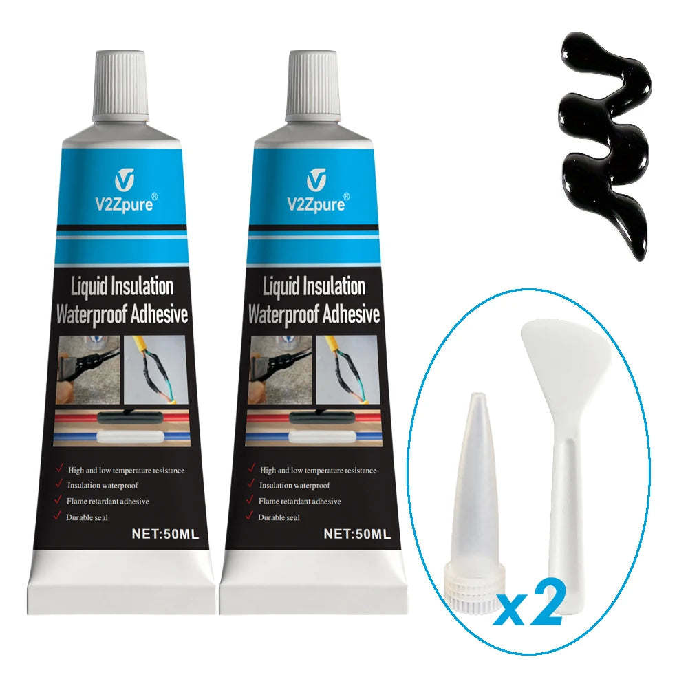 Black/White Liquid Electrical Tape Waterproof Insulation Paste Sealant Wire Cable Coat Fix Line Glue Repair Insulation Adhesive