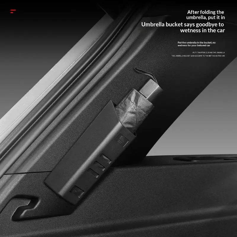 【C】Car Boot Umbrella Holder Vehicle Umbrella Storage Bucket In-Car Storage Box Door-Mounted Household Storage Rack Universal Fit