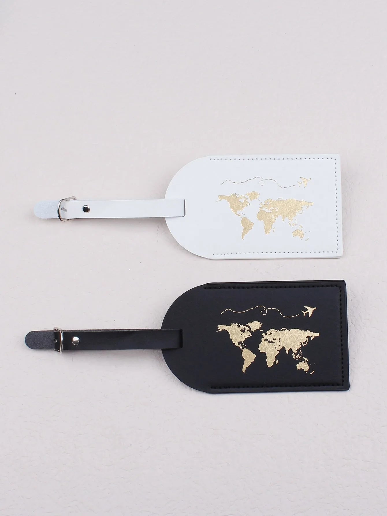 2PCS Map Luggage Tag Hanging Tag With Name ID Cards Anti-lost Lightweight Travel Accessories For Flight for Lovers Gifts