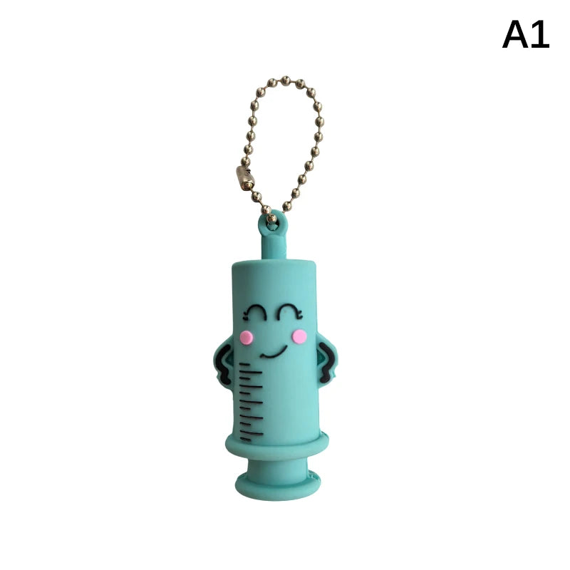 Ampoule Bottle Opener Keychain Syringe-Shaped Medication Vial Cutter Nurse Doctor Ampoule Bottle Breaker Aid Nurse Tool