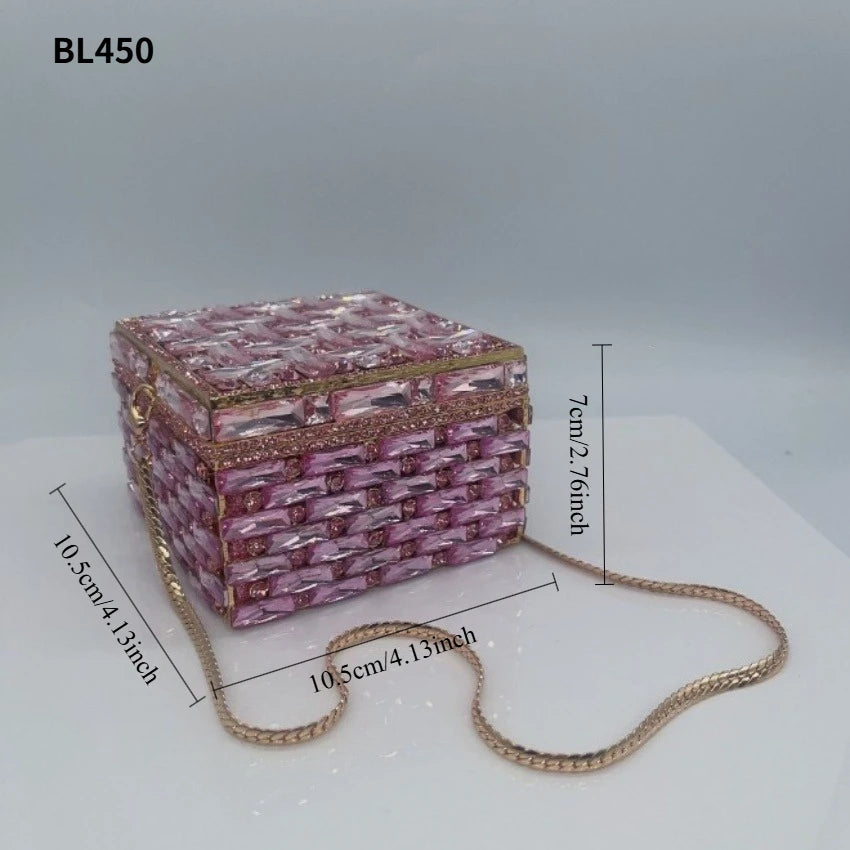 2026 Sparkly Diamond Dinner Bag Hollow Rhinestone Banquet Clutch Bag Women Evening Party Wedding Bridal Purse Rhinestone Handbag