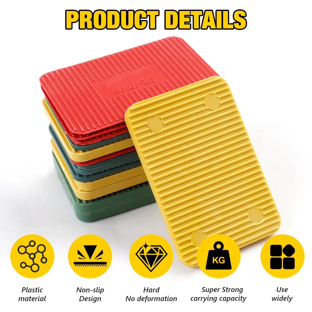 40/80Pcs Plastic Gaskets, 4 Sizes, Used For Adjusting Door And Window Frames, Leveling Tiles, PP Gaskets, Wedges