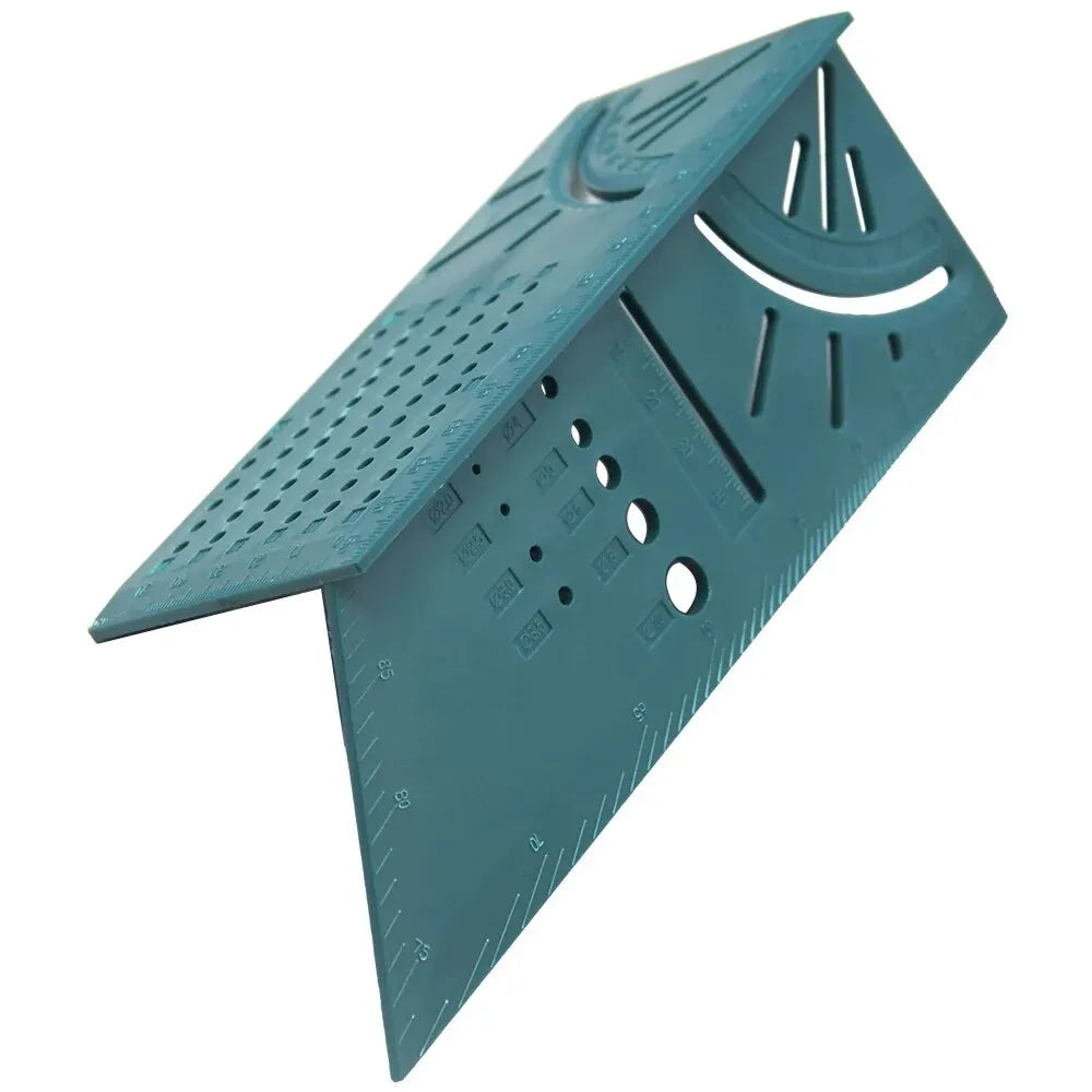 Green Angle Ruler Three-dimensional Oblique Cutting Woodwork Measuring Ruler 45/90 ° Line Crossing Ruler Fixed Gauge Tool