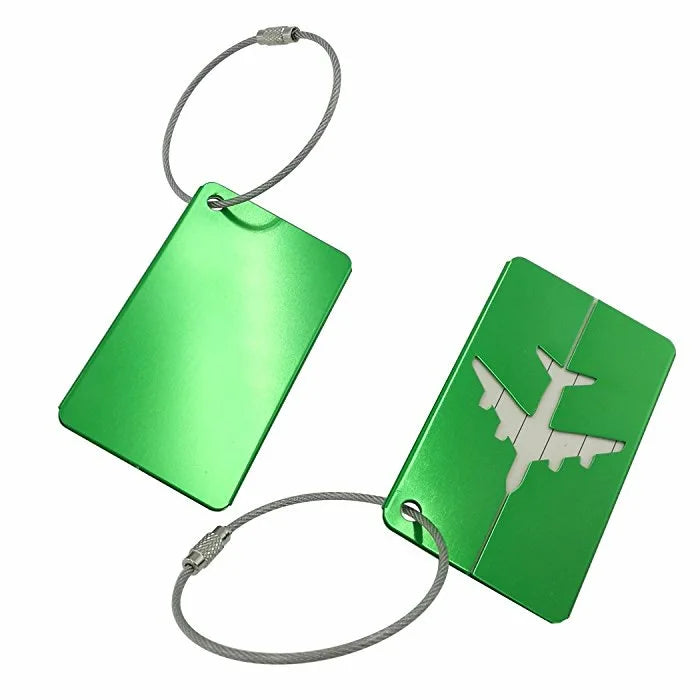 Premium Aluminum Travel Luggage Tag Durable Luggage Identification with Business Card Holder Fashion Tag Travel Accessories