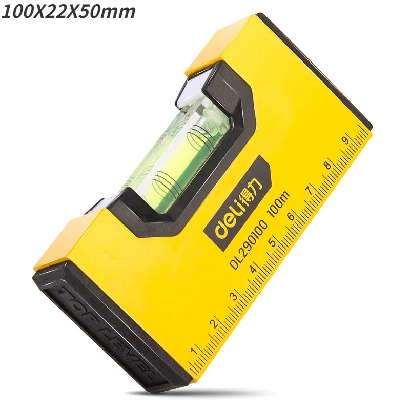Deli 3-in-1 Portable Level Ruler High Precision Bubble Level Household Hardware Tools Woodworking Level Measuring Instruments