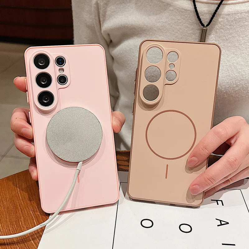 Magnetic Wireless Charging Case For Samsung Galaxy S26 S25 Ultra S24 S23 FE A17 A56 A57 A37 A16 A55 A36 A55 For Magsafe Cover