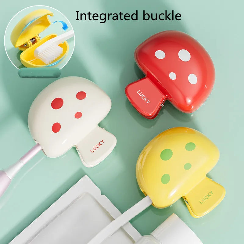 Travel toothbrush cover Dust-proof mushroom toothbrush head protective clip Household outdoor protective cap
