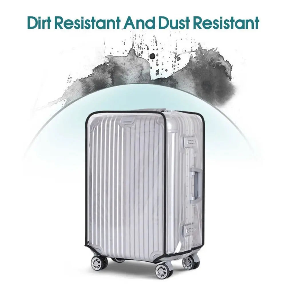 16-28 Inch Travel Luggage Cover PVC Waterproof Luggage Protector Cover Dustproof Transparent Suitcase Protector Cover Luggage