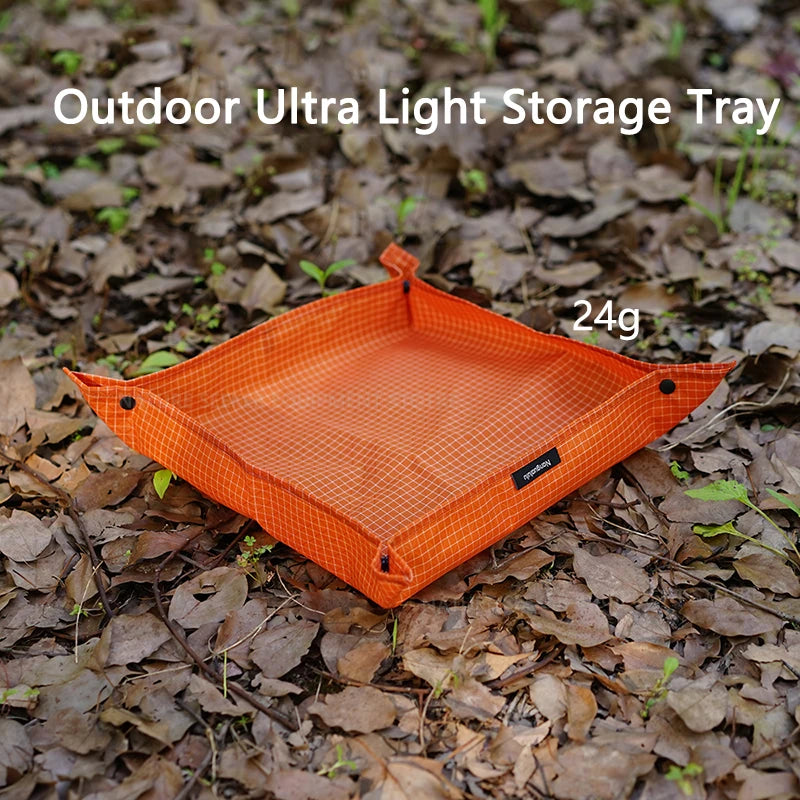 Ultra Light Storage Tray for Outdoor Camping Hiking Folding Storage Basket UHMWPE Camp Equipment Gear 24g