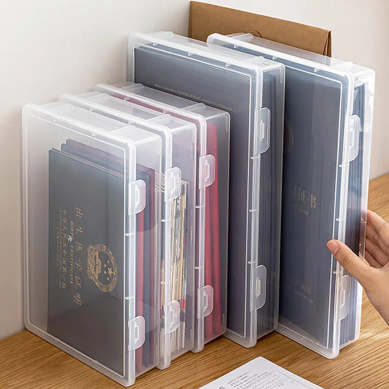 Plastic Box for Data Certificate Stationery Jewelry Portable Capacity Stationery Jewelry Large Capacity File Organizer Supplies